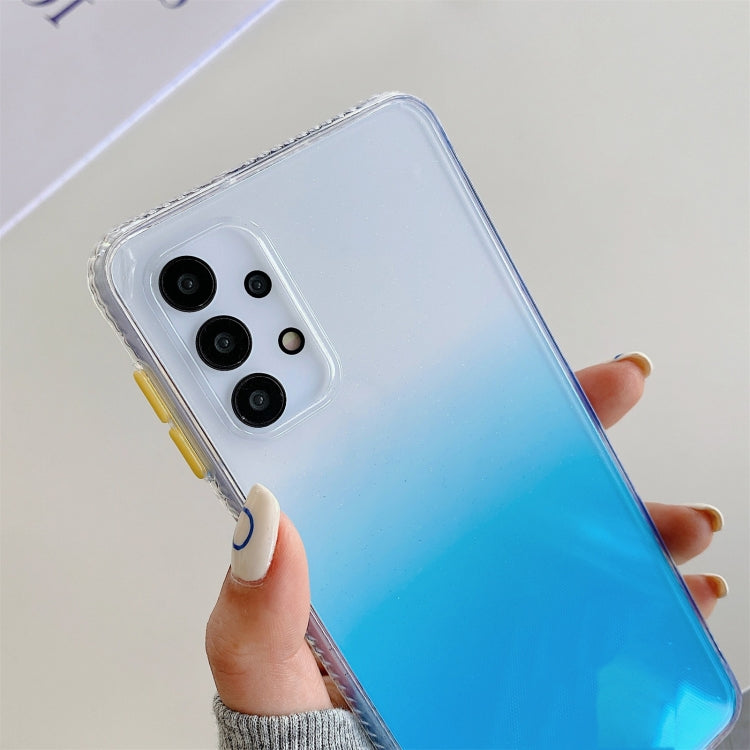 For Samsung Galaxy A32 5G Gradient Shockproof TPU + Acrylic Case with Detachable Buttons