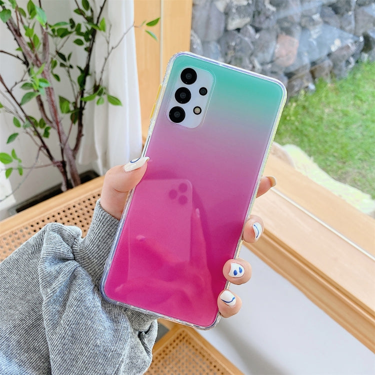 For Samsung Galaxy A32 5G Gradient Shockproof TPU + Acrylic Case with Detachable Buttons
