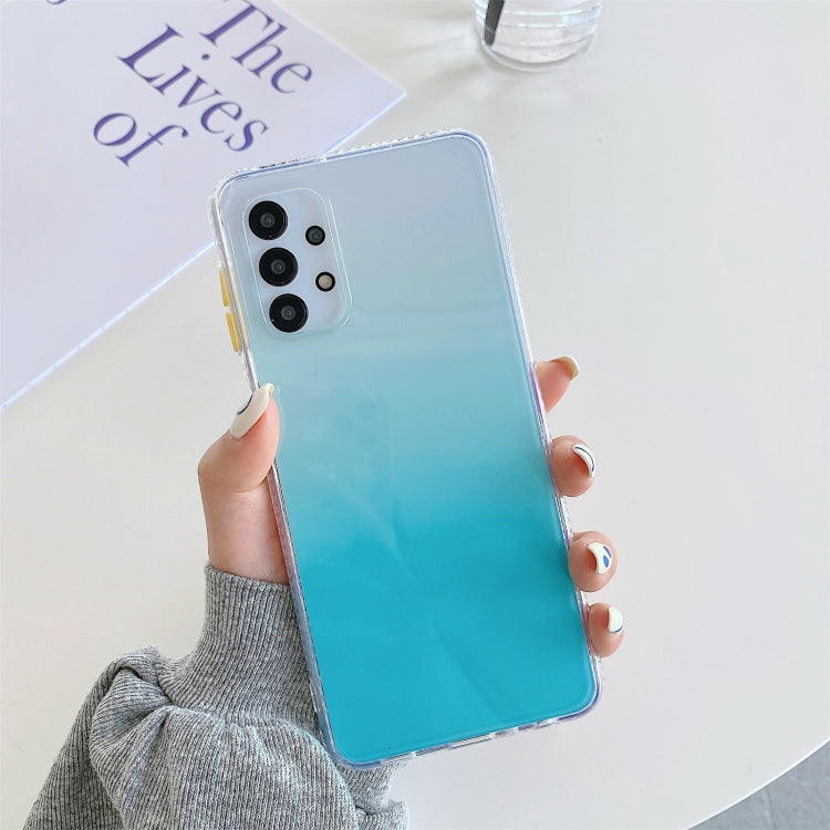 For Samsung Galaxy A32 5G Gradient Shockproof TPU + Acrylic Case with Detachable Buttons