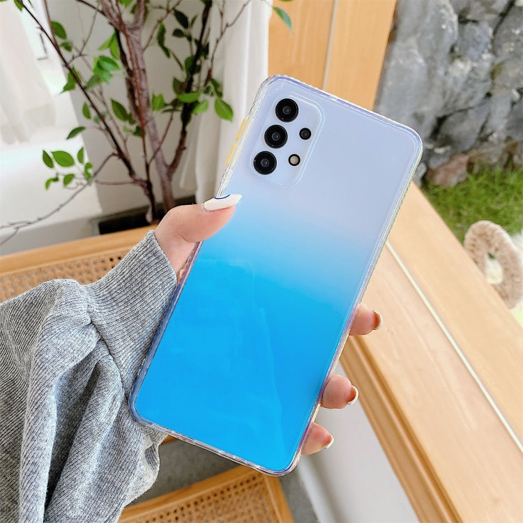 For Samsung Galaxy A32 5G Gradient Shockproof TPU + Acrylic Case with Detachable Buttons