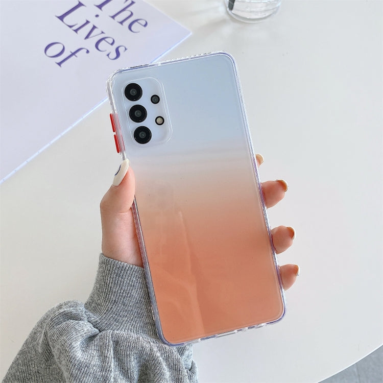 For Samsung Galaxy A32 5G Gradient Shockproof TPU + Acrylic Case with Detachable Buttons