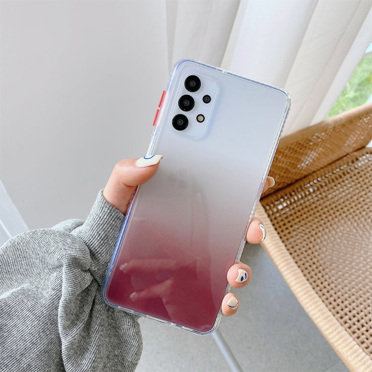 For Samsung Galaxy A32 5G Gradient Shockproof TPU + Acrylic Case with Detachable Buttons