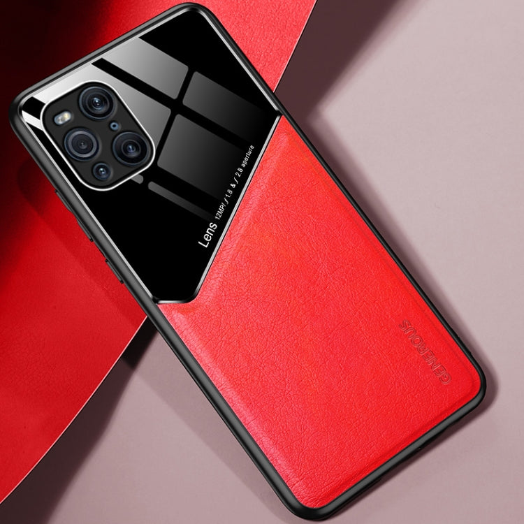 For OPPO Find X3 Pro All-inclusive Leather + Organic Glass Protective Case with Metal Iron Sheet