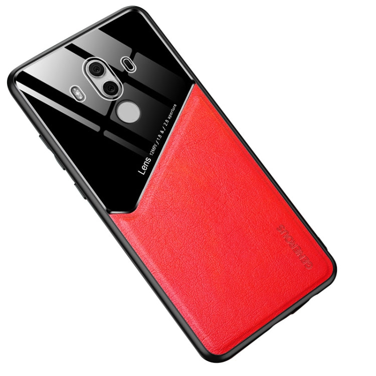 For Huawei Mate 10 Pro All-inclusive Leather + Organic Glass Protective Case with Metal Iron Sheet