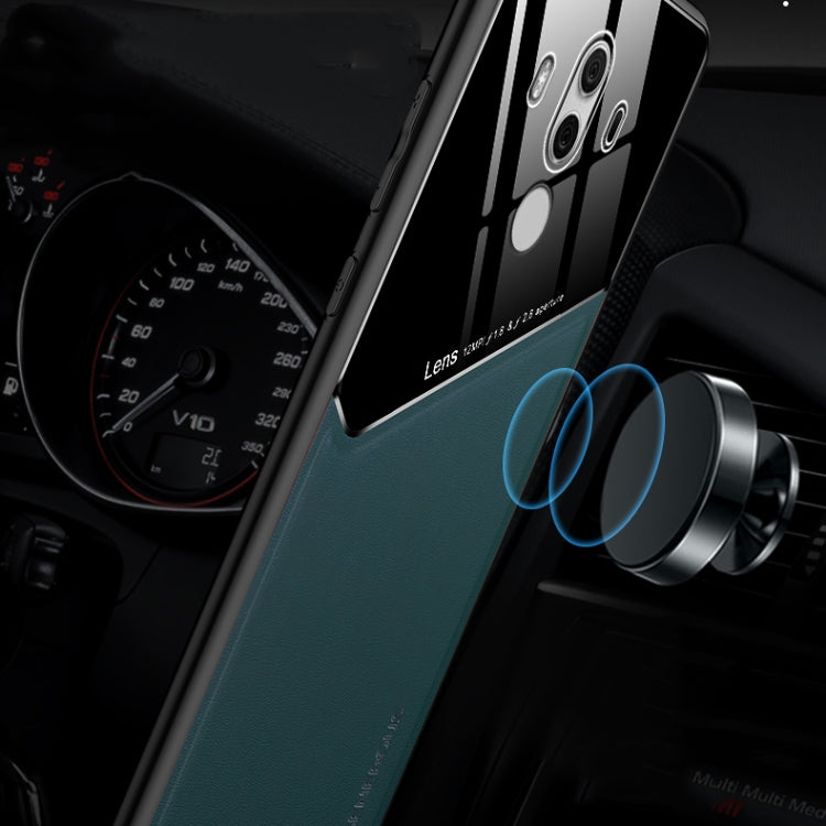 For Huawei Mate 10 Pro All-inclusive Leather + Organic Glass Protective Case with Metal Iron Sheet