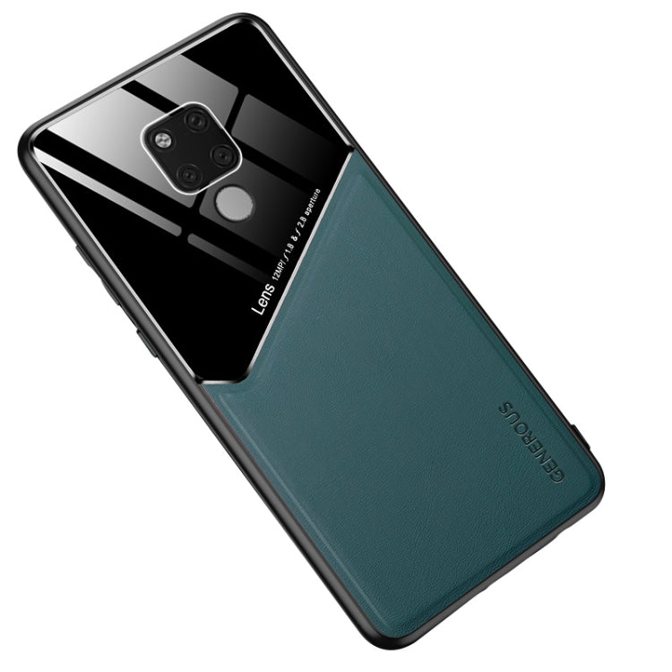 For Huawei Mate 20X All-inclusive Leather + Organic Glass Protective Case with Metal Iron Sheet