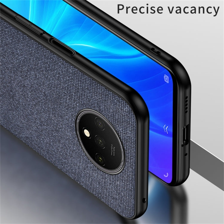 For OnePlus 7T Shockproof Splicing PU + Cloth Protective Case