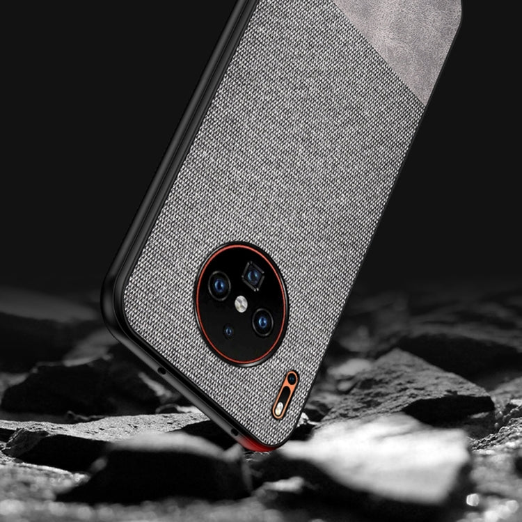 For Huawei Mate 30 Shockproof Splicing PU + Cloth Protective Case