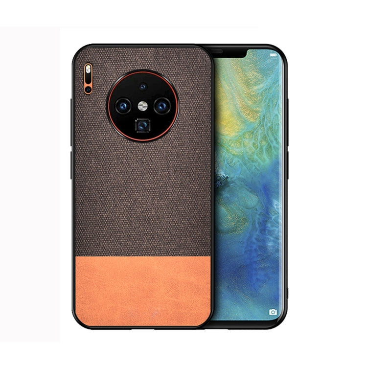 For Huawei Mate 30 Pro Shockproof Splicing PU + Cloth Protective Case