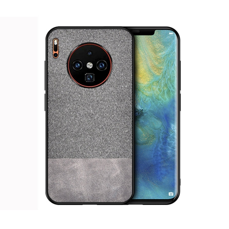 For Huawei Mate 30 Pro Shockproof Splicing PU + Cloth Protective Case