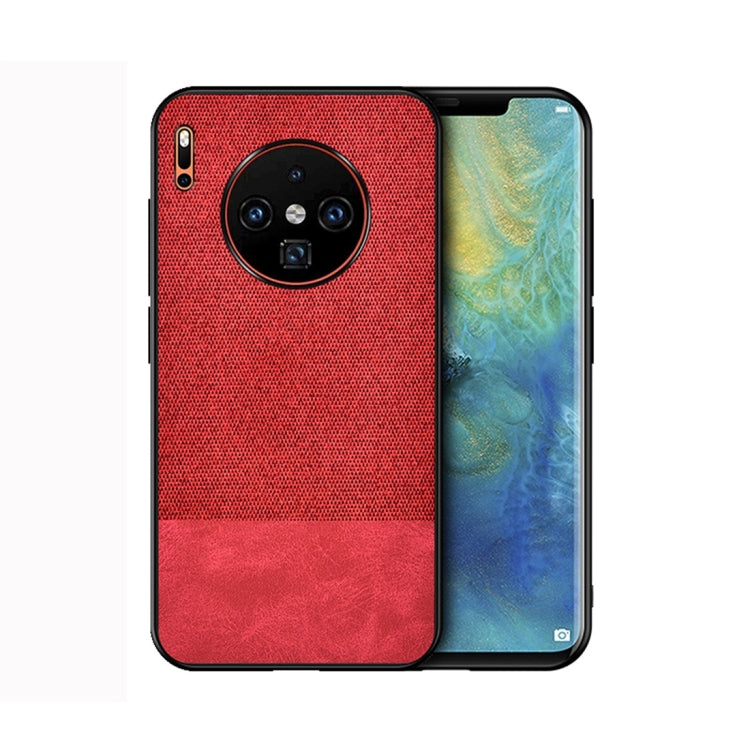 For Huawei Mate 30 Pro Shockproof Splicing PU + Cloth Protective Case
