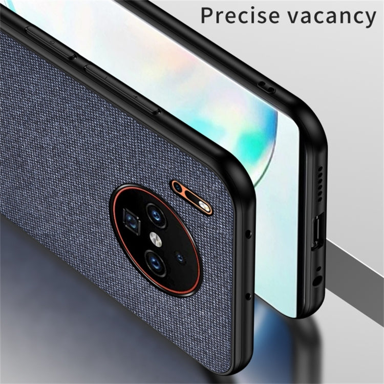 For Huawei Mate 30 Pro Shockproof Splicing PU + Cloth Protective Case