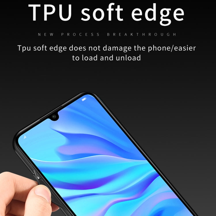 For Galaxy A10s Shockproof Splicing PU + Cloth Protective Case