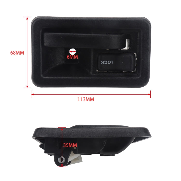 2 PCS A5849 Car Inside Door Handle with Tool Kits 5517647/67AB for Jeep Wrangler 1991-2004