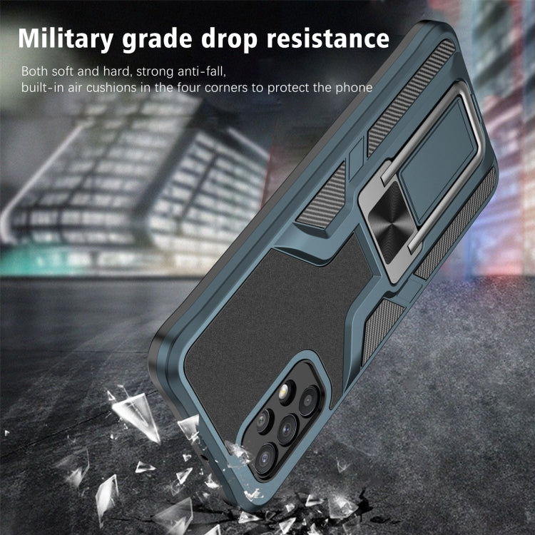 For Samsung Galaxy A32 5G Armor 2 in 1 PC + TPU Magnetic Shockproof Case with Foldable Holder