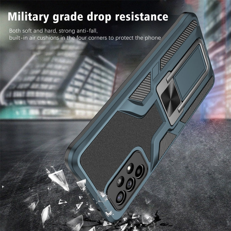 For Samsung Galaxy A52 4G / 5G Armor 2 in 1 PC + TPU Magnetic Shockproof Case with Foldable Holder