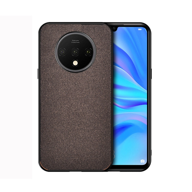 For OnePlus 7T Shockproof Cloth Texture PC+ TPU Protective Case
