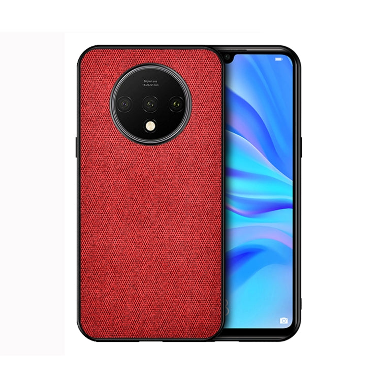 For OnePlus 7T Shockproof Cloth Texture PC+ TPU Protective Case