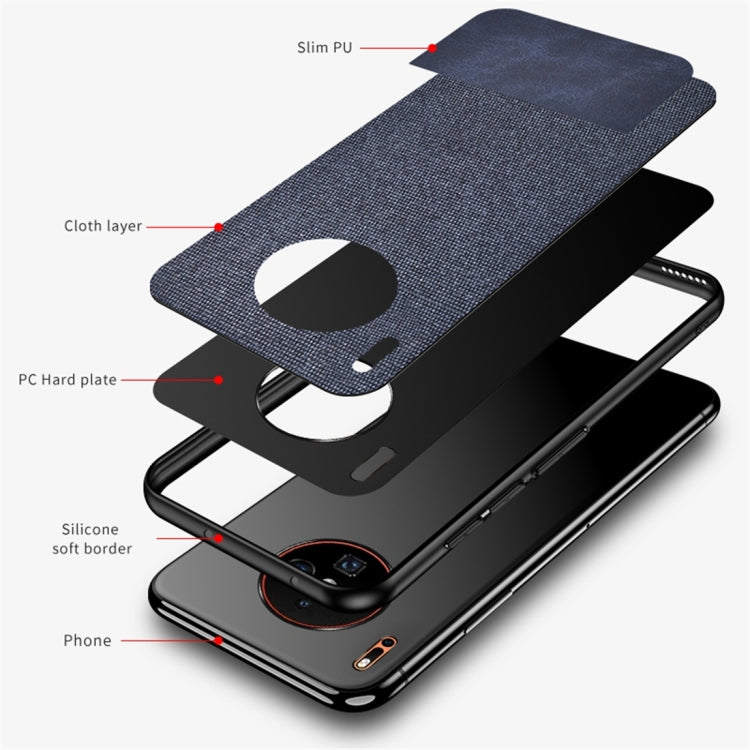 For Huawei Mate 30 Shockproof Cloth Texture PC+ TPU Protective Case