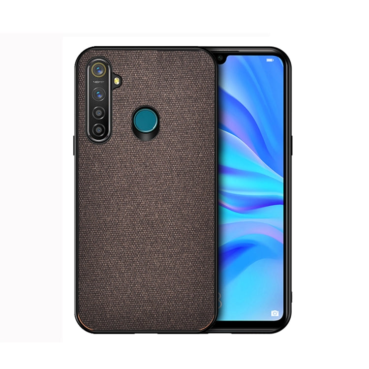 For OPPO Realme 5 Pro Shockproof Cloth Texture PC+ TPU Protective Case
