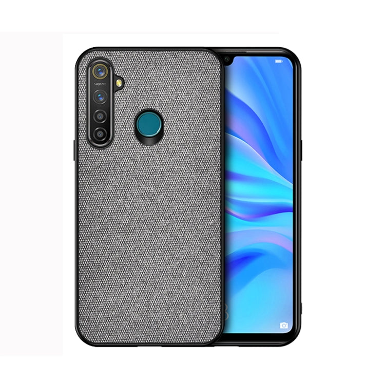 For OPPO Realme 5 Pro Shockproof Cloth Texture PC+ TPU Protective Case