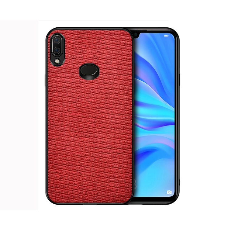 For Galaxy A10s Shockproof Cloth Texture PC+ TPU Protective Case