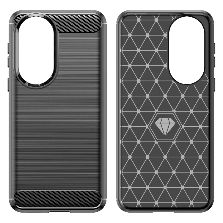 For Huawei P50 Pro Brushed Texture Carbon Fiber TPU Case