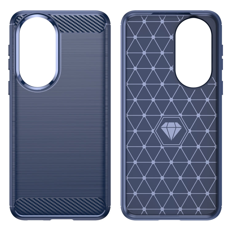 For Huawei P50 Pro Brushed Texture Carbon Fiber TPU Case