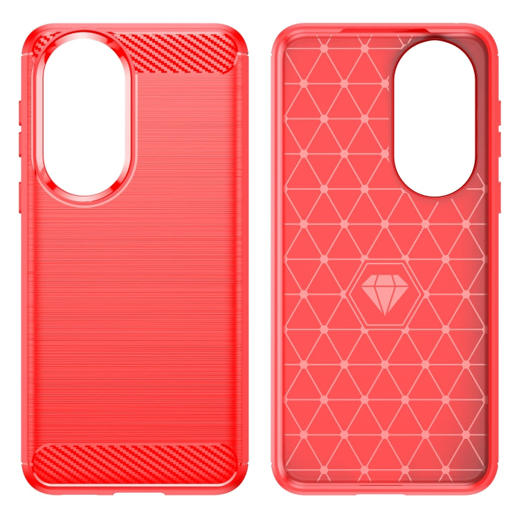 For Huawei P50 Pro Brushed Texture Carbon Fiber TPU Case