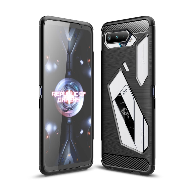 For Asus ROG Phone 5 Brushed Texture Carbon Fiber TPU Case