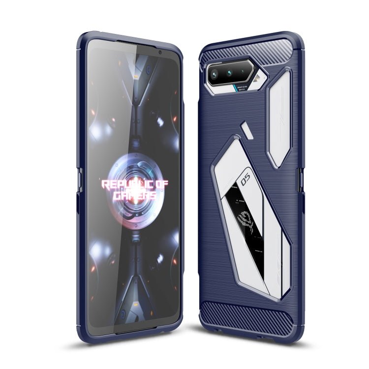 For Asus ROG Phone 5 Brushed Texture Carbon Fiber TPU Case
