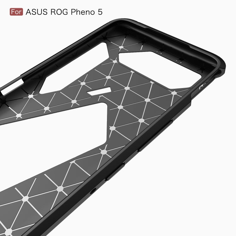 For Asus ROG Phone 5 Brushed Texture Carbon Fiber TPU Case