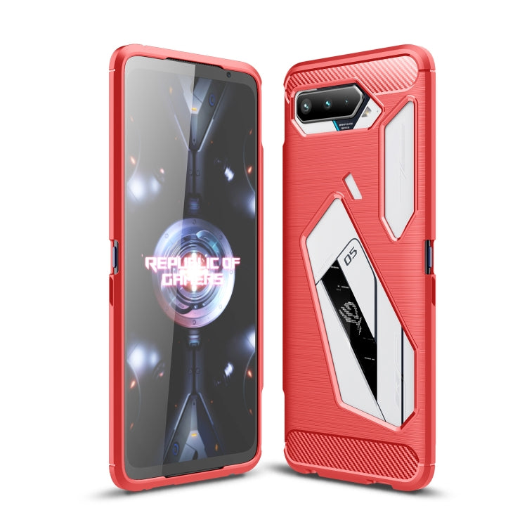 For Asus ROG Phone 5 Brushed Texture Carbon Fiber TPU Case