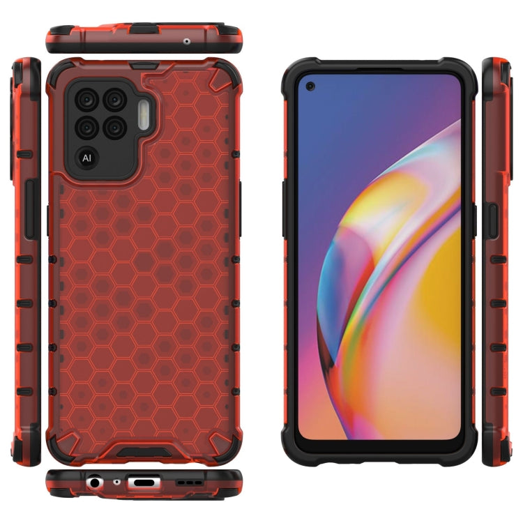 For OPPO A94 Shockproof Honeycomb PC + TPU Case