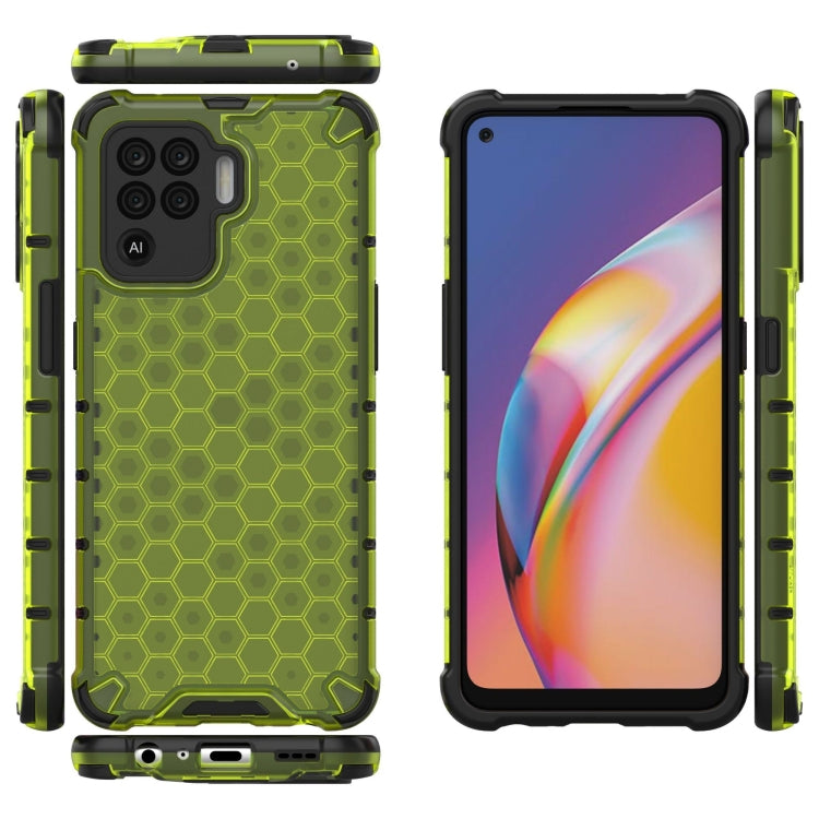 For OPPO A94 Shockproof Honeycomb PC + TPU Case