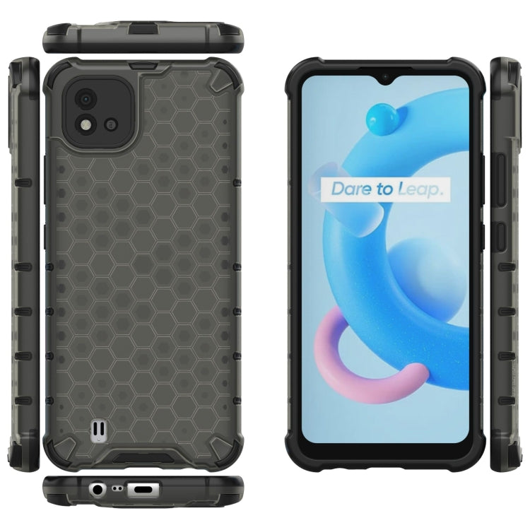 For OPPO Realme C20 Shockproof Honeycomb PC + TPU Case