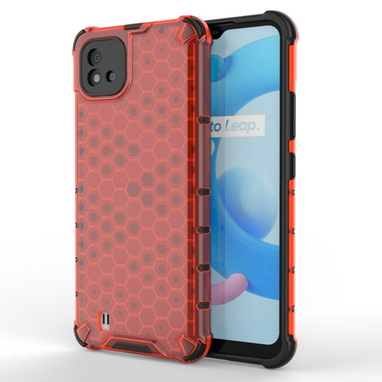 For OPPO Realme C20 Shockproof Honeycomb PC + TPU Case