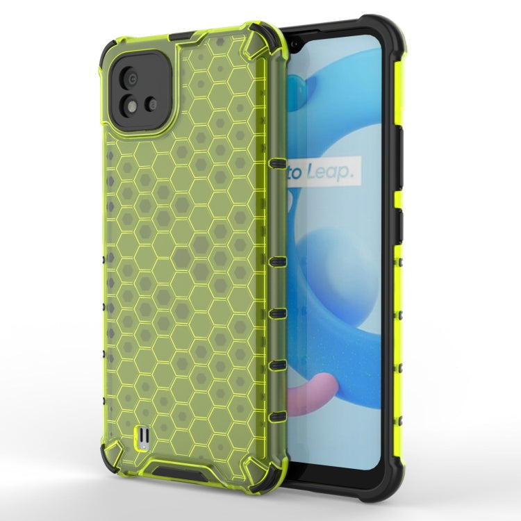 For OPPO Realme C20 Shockproof Honeycomb PC + TPU Case