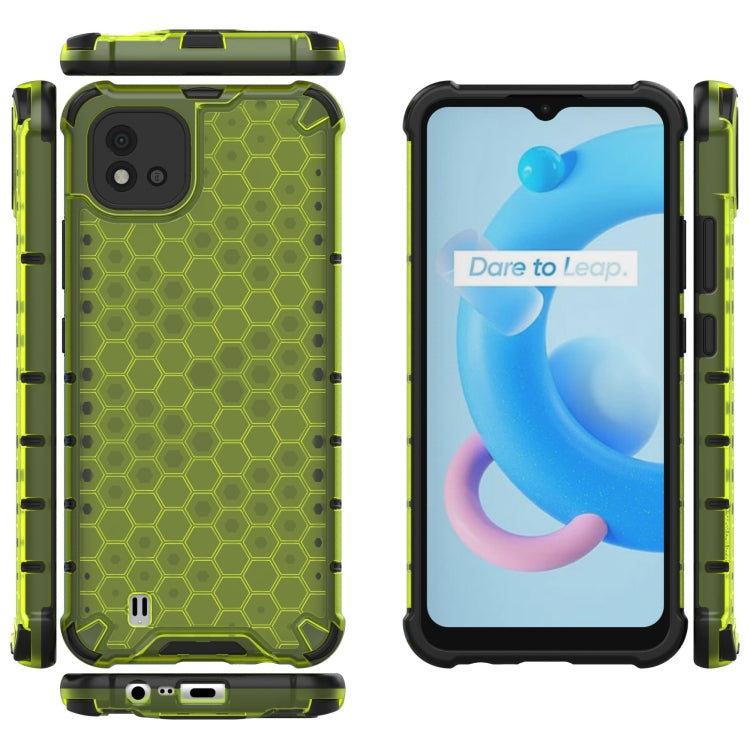 For OPPO Realme C20 Shockproof Honeycomb PC + TPU Case
