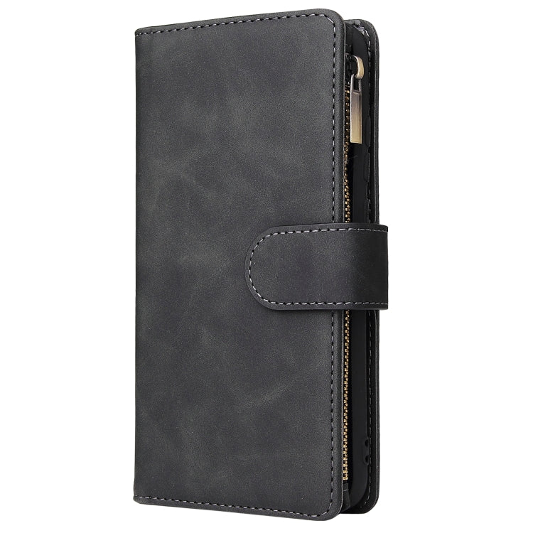 For Huawei P20 lite (2019) Multifunctional Retro Frosted Horizontal Flip Leather Case with Card Slot & Holder & Zipper Wallet & Photo Frame & Lanyard