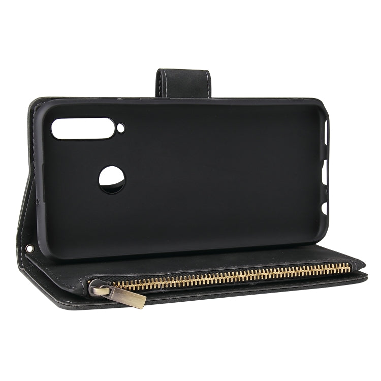 For Huawei P20 lite (2019) Multifunctional Retro Frosted Horizontal Flip Leather Case with Card Slot & Holder & Zipper Wallet & Photo Frame & Lanyard