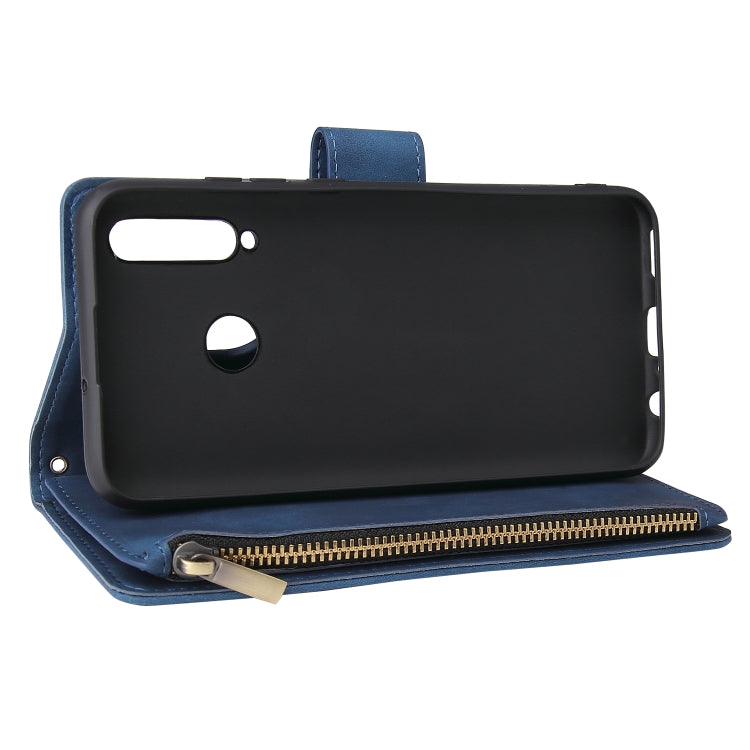 For Huawei P20 lite (2019) Multifunctional Retro Frosted Horizontal Flip Leather Case with Card Slot & Holder & Zipper Wallet & Photo Frame & Lanyard