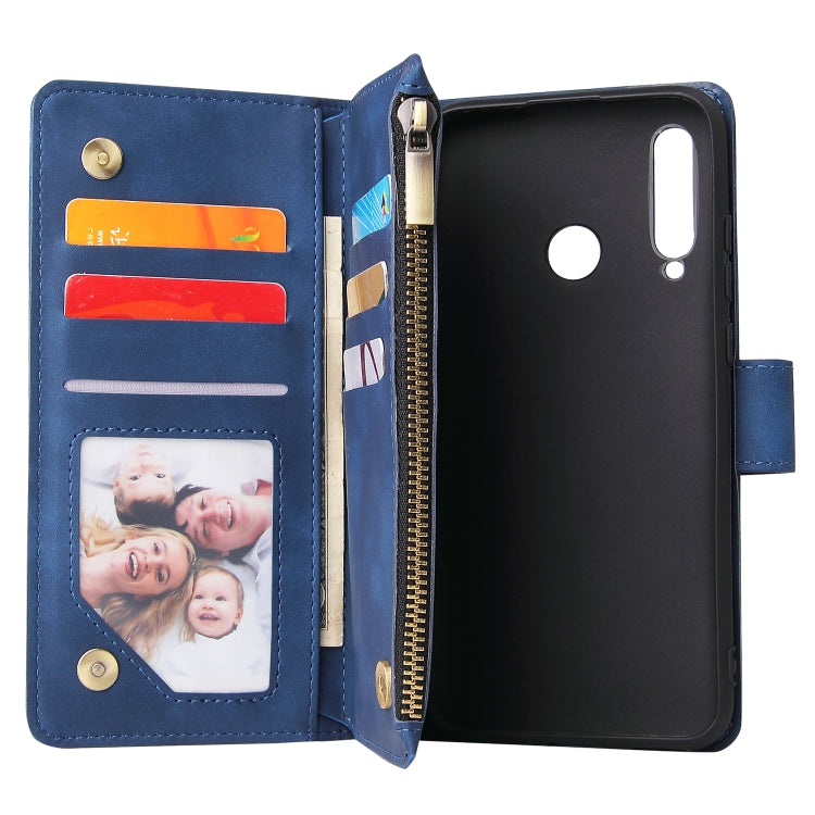 For Huawei P20 lite (2019) Multifunctional Retro Frosted Horizontal Flip Leather Case with Card Slot & Holder & Zipper Wallet & Photo Frame & Lanyard