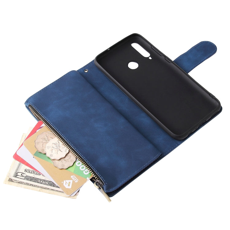 For Huawei P20 lite (2019) Multifunctional Retro Frosted Horizontal Flip Leather Case with Card Slot & Holder & Zipper Wallet & Photo Frame & Lanyard