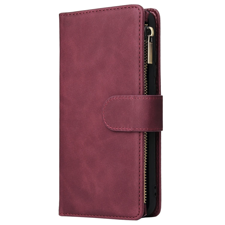 For Huawei P20 lite (2019) Multifunctional Retro Frosted Horizontal Flip Leather Case with Card Slot & Holder & Zipper Wallet & Photo Frame & Lanyard