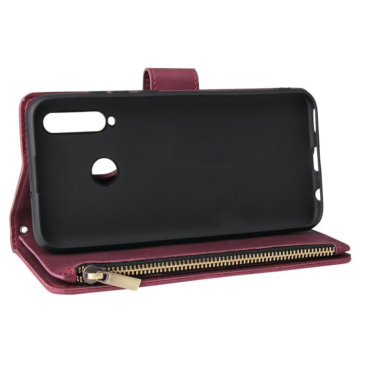 For Huawei P20 lite (2019) Multifunctional Retro Frosted Horizontal Flip Leather Case with Card Slot & Holder & Zipper Wallet & Photo Frame & Lanyard