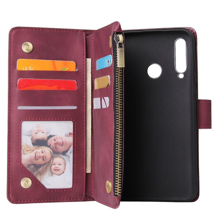 For Huawei P20 lite (2019) Multifunctional Retro Frosted Horizontal Flip Leather Case with Card Slot & Holder & Zipper Wallet & Photo Frame & Lanyard