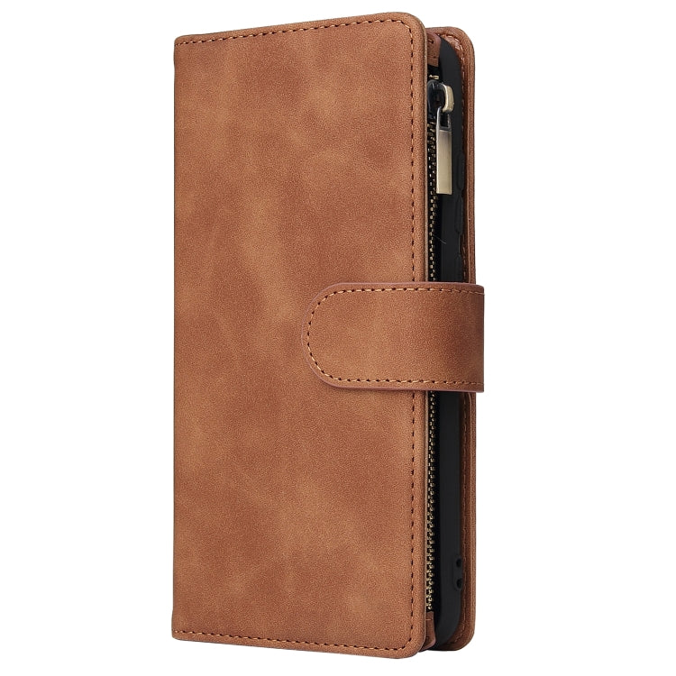 For Huawei P20 lite (2019) Multifunctional Retro Frosted Horizontal Flip Leather Case with Card Slot & Holder & Zipper Wallet & Photo Frame & Lanyard