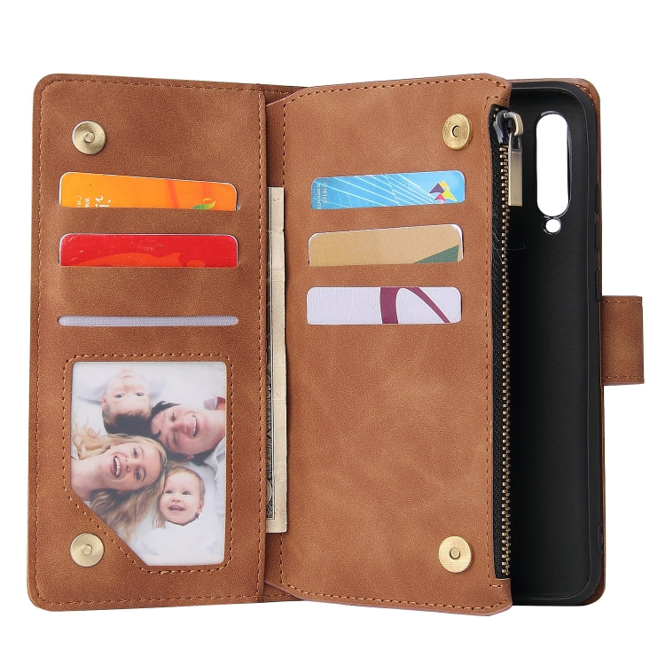 For Huawei P20 lite (2019) Multifunctional Retro Frosted Horizontal Flip Leather Case with Card Slot & Holder & Zipper Wallet & Photo Frame & Lanyard