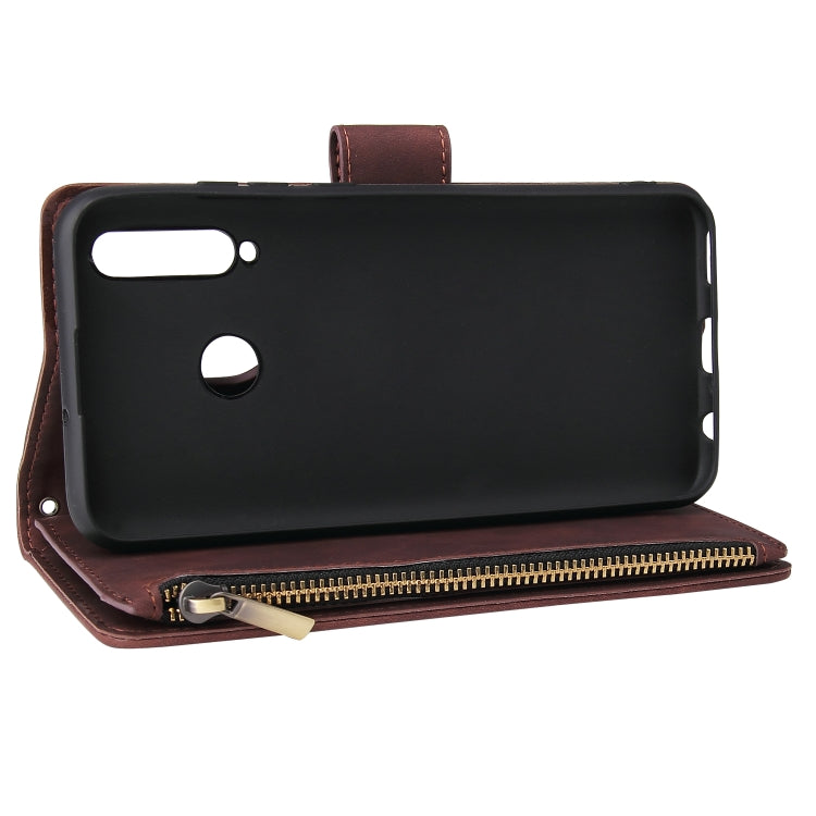For Huawei P20 lite (2019) Multifunctional Retro Frosted Horizontal Flip Leather Case with Card Slot & Holder & Zipper Wallet & Photo Frame & Lanyard